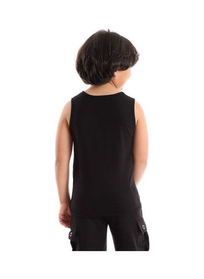 Caesar - Casual  Round Neck  Vest Black - Image 1