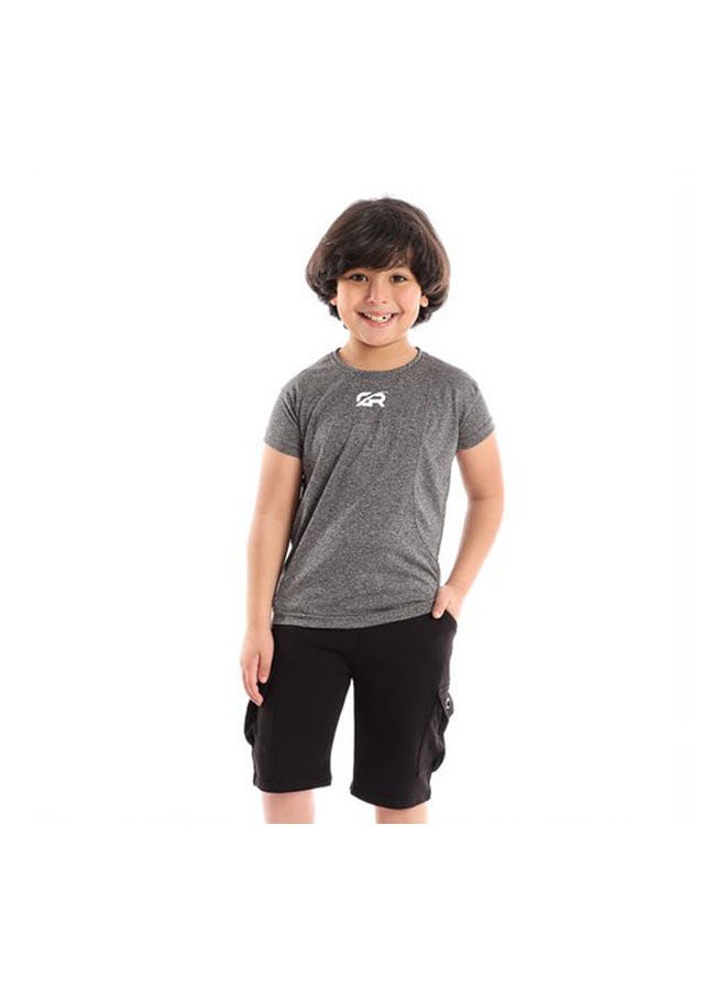 Caesar Casual  Round Neck  T_Shirt Grey  - Image 1