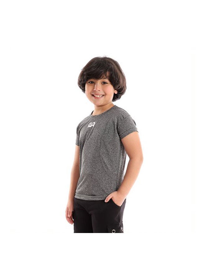 Caesar Casual  Round Neck  T_Shirt Grey  - Image 2
