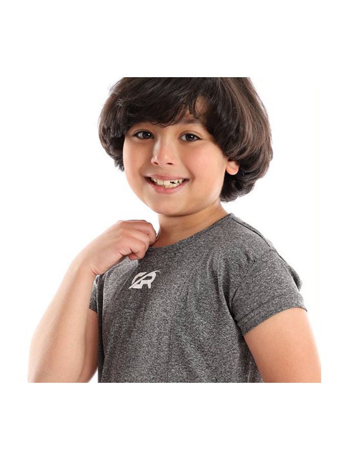 Caesar Casual  Round Neck  T_Shirt Grey  - Image 3