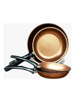 El Maleka 4 pcs Frying pan 16/18/20/24 cm gold 16cm 