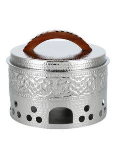 La Mesa Food Warmer With Wood Knob Silver 29x29x25cm 