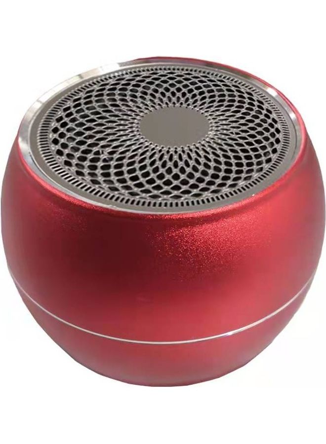 Flash Hawk Mini Portable Bluetooth Speaker Small Steel Cannon Subwoofer Heavy Bass Bt5.0 Red  - Image 1
