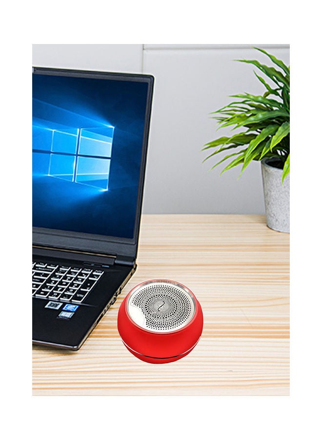 Flash Hawk Mini Portable Bluetooth Speaker Small Steel Cannon Subwoofer Heavy Bass Bt5.0 Red  - Image 4