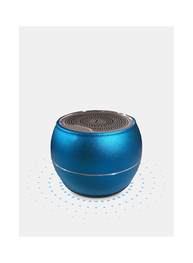Flash Hawk Mini Portable Bluetooth Speaker Small Steel Cannon Subwoofer Heavy Bass BT5.0 Blue  - Image 1