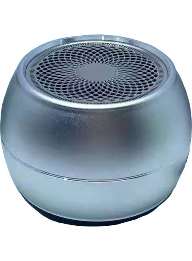 Flash Hawk Mini Portable Bluetooth Speaker Small Steel Cannon Subwoofer Heavy Bass BT5.0 Silver  - Image 1