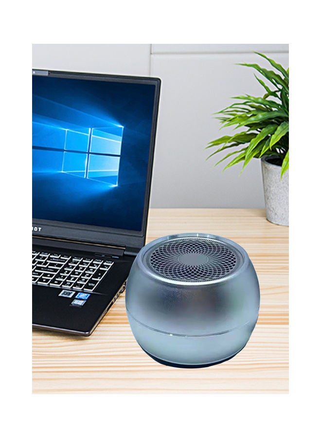 Flash Hawk Mini Portable Bluetooth Speaker Small Steel Cannon Subwoofer Heavy Bass BT5.0 Silver  - Image 4