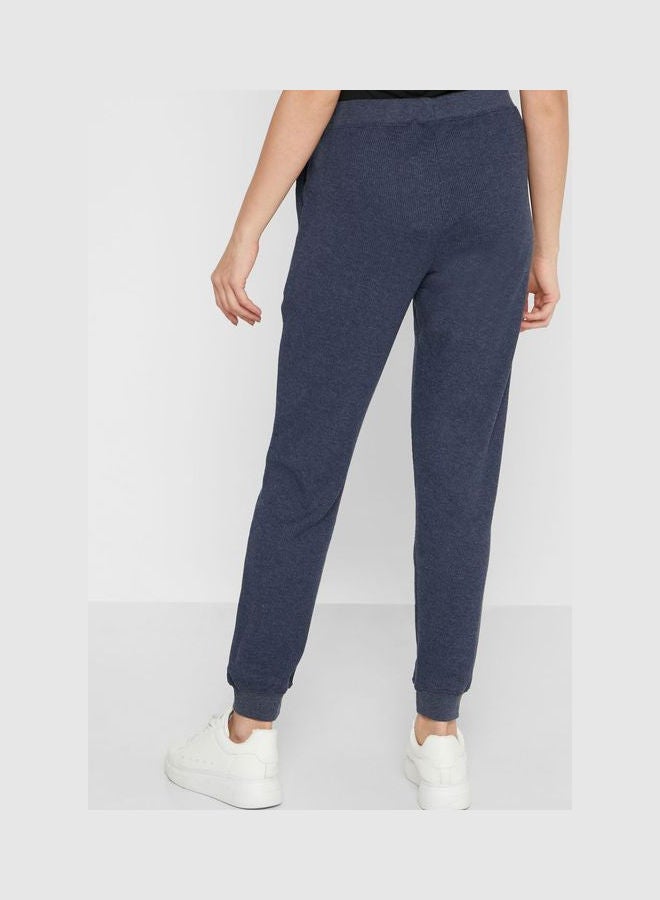 BEVERLY HILLS POLO CLUB - Drawstring Detail High Waist Pants Blue - Image 1