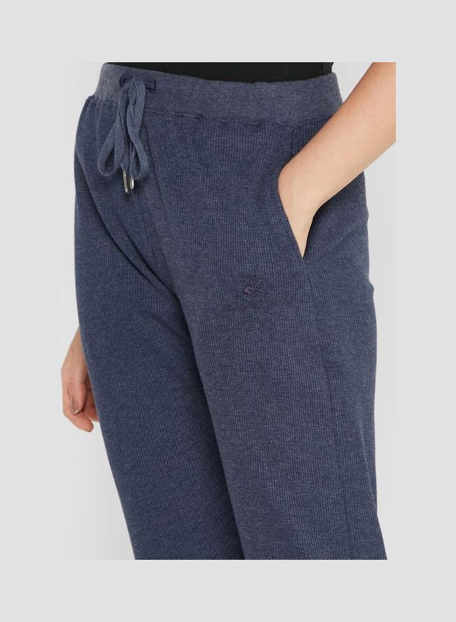 BEVERLY HILLS POLO CLUB - Drawstring Detail High Waist Pants Blue - Image 1