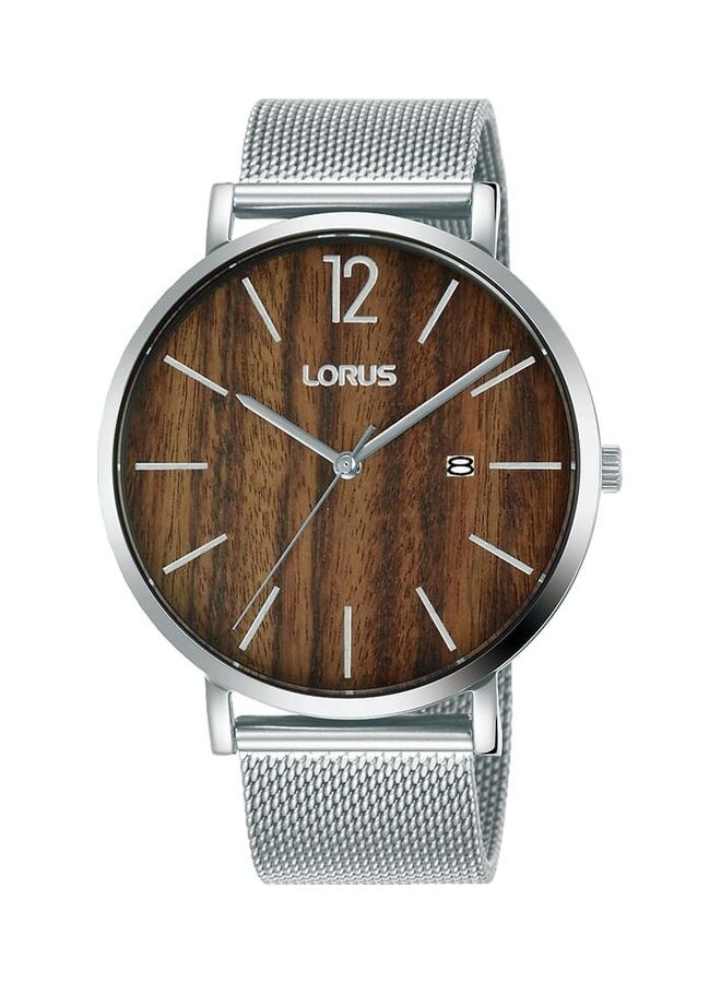 لوراس ساعة بعقارب وسوار من الإستانلس ستيل للرجال - Image 1