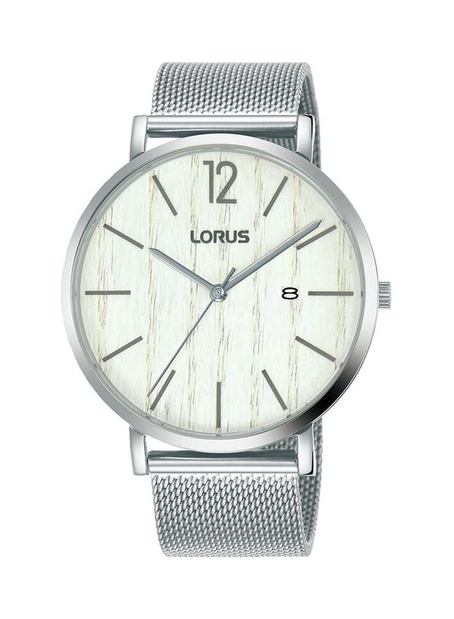 لوراس ساعة بعقارب وسوار من الإستانلس ستيل للرجال - Image 1