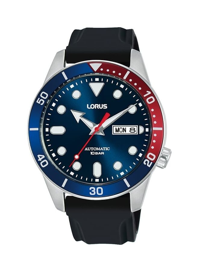 لوراس ساعة تناظرية أوتوماتيكية بحزام سيليكون - Image 1