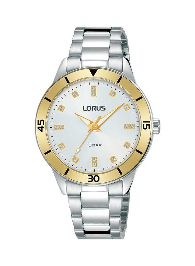 لوراس ساعة بعقارب وسوار من الإستانلس ستيل للنساء - Image 1