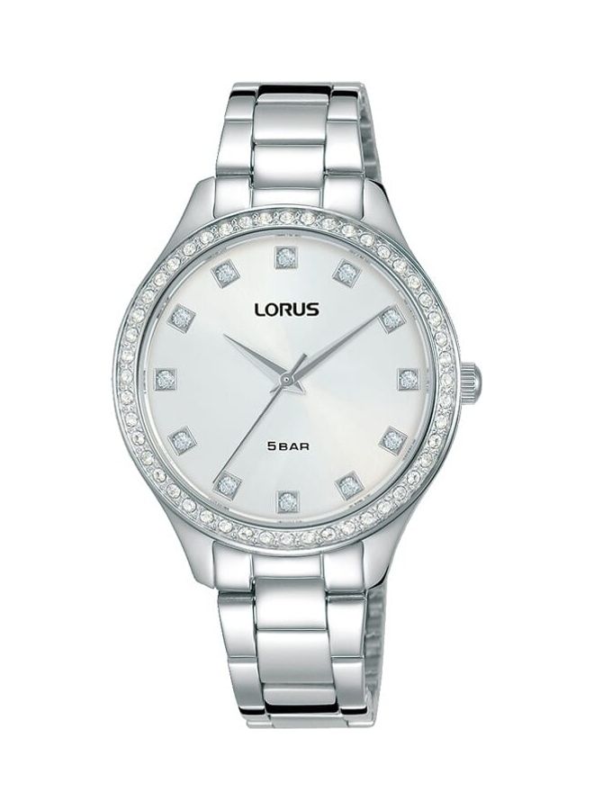 لوراس ساعة بعقارب وسوار من الإستانلس ستيل للنساء - Image 1