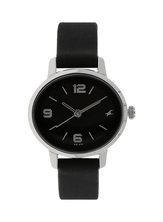 fastrack Women's Leather Strap Analog Water Resistant Watch  - Image 1