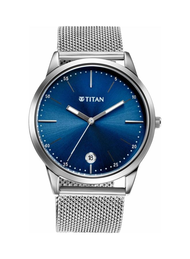 تيتان ساعة يد بسوار من الستانلس ستيل للرجال - Image 1