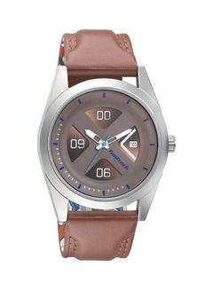 fastrack Men's Leather Strap Analog With Date Function Watch  - Image 2