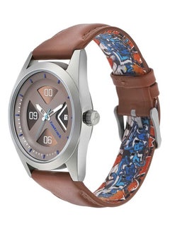 fastrack Men's Leather Strap Analog With Date Function Watch  - Image 3
