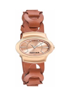 fastrack Women's Leather Strap Analog Watch 
