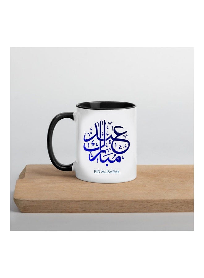 إم إي سي Eid Mubarak Mug For Ramadan Print Coffee Mug White/Black - Image 3