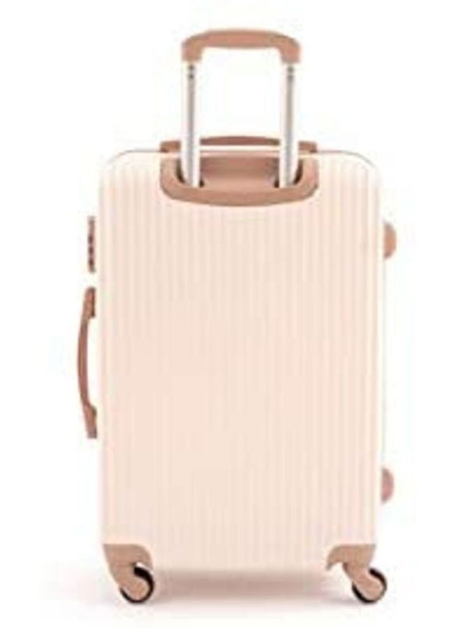 ليمرا طقم حقائب سفر بأربع عجلات وبطبقة خارجية صلبة من 6 قطع بيج / الذهب - Image 3