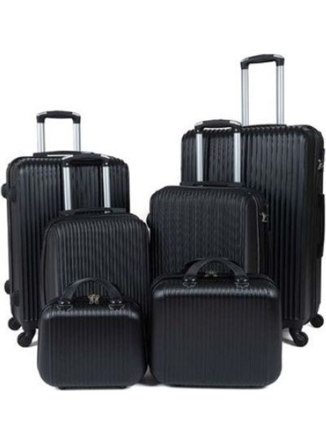 LIMRA - 6 Piece Luggage Trolley Bag Black - Image 1