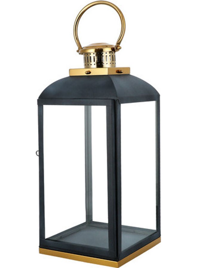 Decorative Lantern Black/Gold 7.5X20.5inch - Image 1