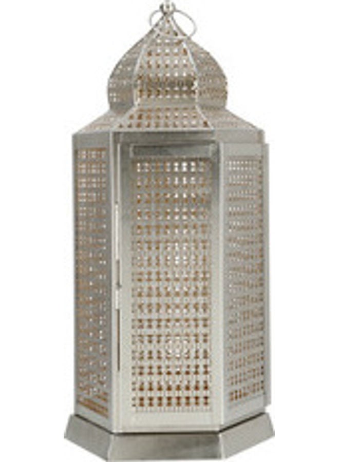 Lantern Silver 18x18x35cm