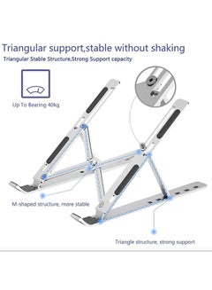 Generic Portable Aluminium Alloy Laptop Stand Silver  - Image 2