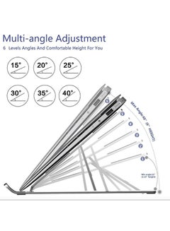 Generic Portable Aluminium Alloy Laptop Stand Silver  - Image 5