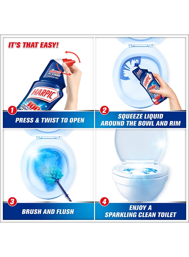 Harpic Original Toilet Cleaner Liquid Limescale Remover 1Liters  - Image 4
