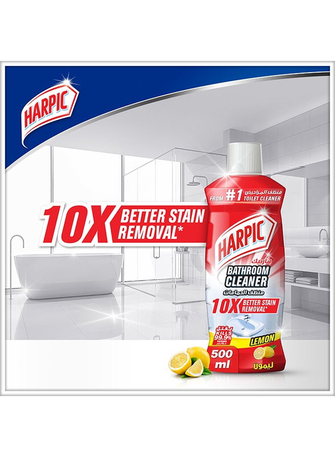 Harpic - Bathroom Cleaner, 10X, Lemon 500ml - Image 1