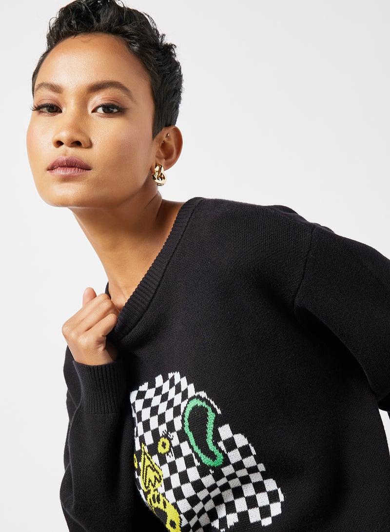 VANS - Tierra Whack Crew Neck Sweater Black - Image 1