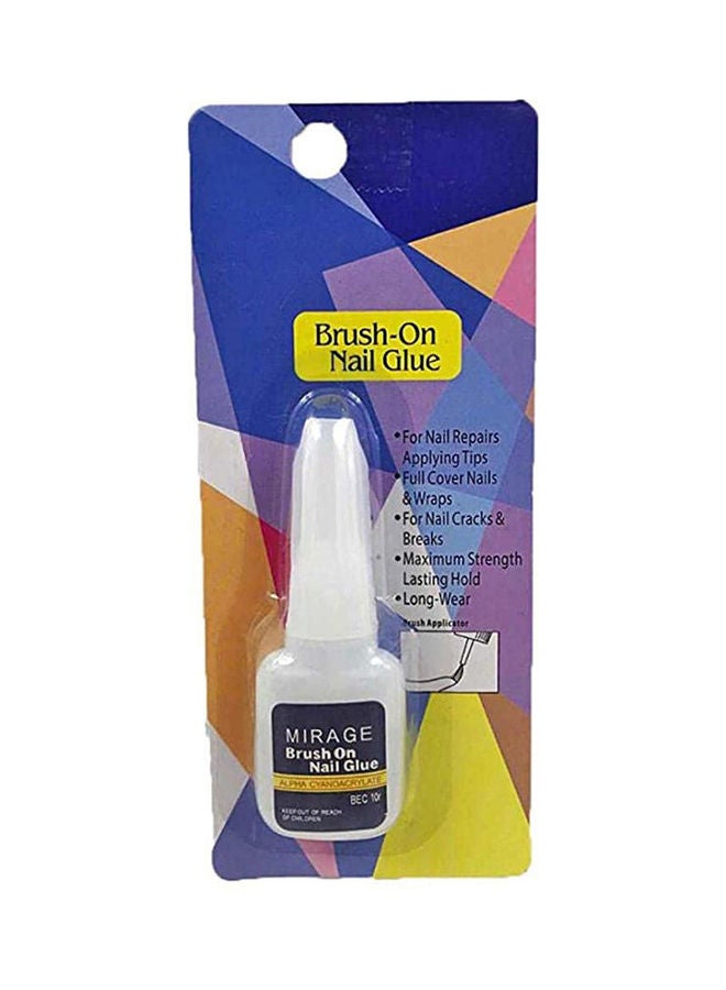 Glue For Nails with Bottle and An Inner Brush White