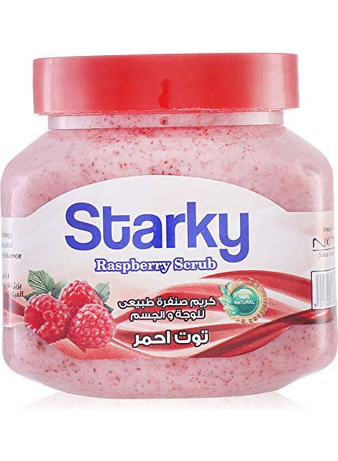 Starky Natural Scrub Cream With Raspberry For Face And Body Pink 300ml 