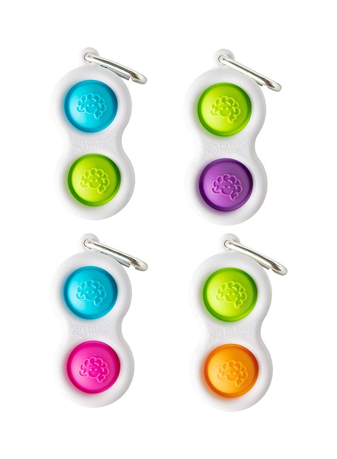 Fat Brain Toys - Simpl Dimpl Office And Desk Toys, For Ages 3 to 12 Years - Orange/Lime 19.05x11.43x11.43cm - Image 1