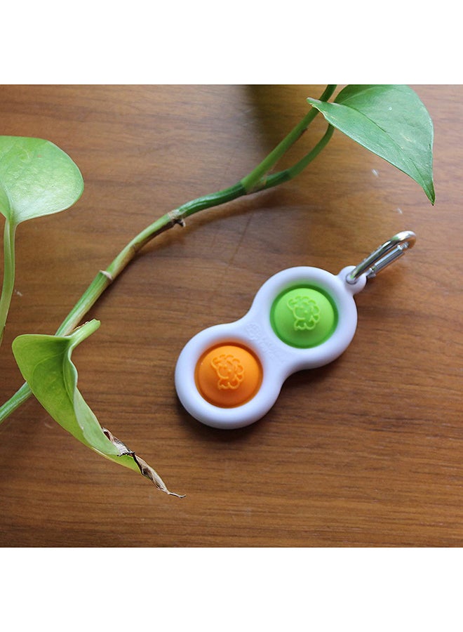 Fat Brain Toys - Simpl Dimpl Office And Desk Toys, For Ages 3 to 12 Years - Orange/Lime 19.05x11.43x11.43cm - Image 1