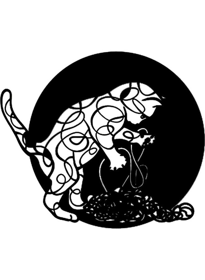 بي بي لوحة فنية على الحائط أسود 20سم - Image 1