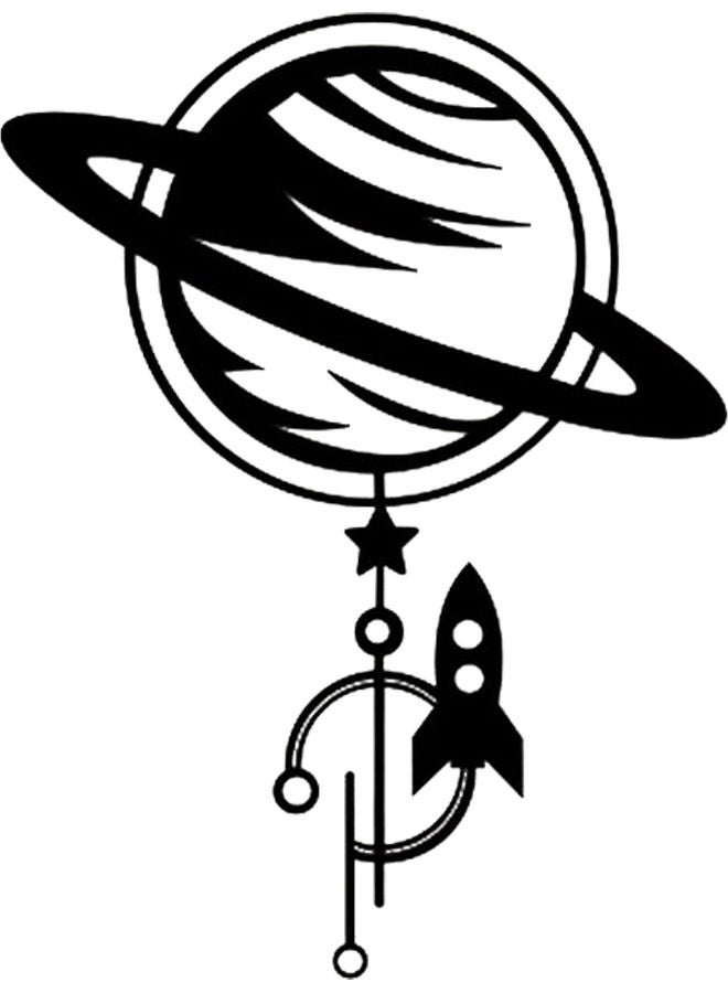 BP Decorative Wall Sticker Black 20cm - Image 1