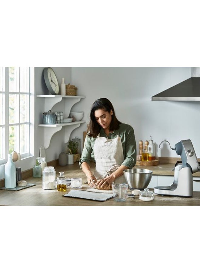 KENWOOD - Kitchen Machine,  Stainless Steel Bowl, Prospero 5 Attachments, Variable Speed, K-Beater, Whisk, Dough Hook, Blender, Meat Grinder, 4.3 L 1000 W KHC29.G0SI Silver - Image 1