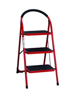 ALMUFARREJ 3-Step Ladder Red 120cm  - Image 1