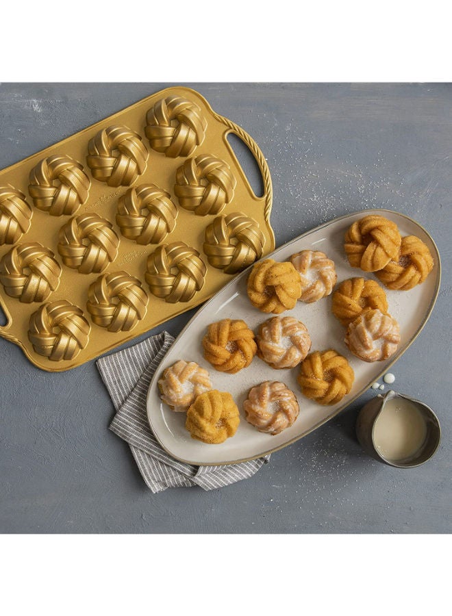 NORDICWARE Braided Bundt Bites Pan Gold 37.3x23.9x3.6cm  - Image 5