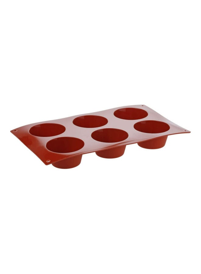Silikomart 6 Cavities Muffin Mould Red 33 x 18 x 3.5cm - Image 3