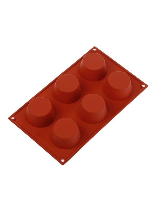Silikomart 6 Cavities Muffin Mould Red 33 x 18 x 3.5cm - Image 2