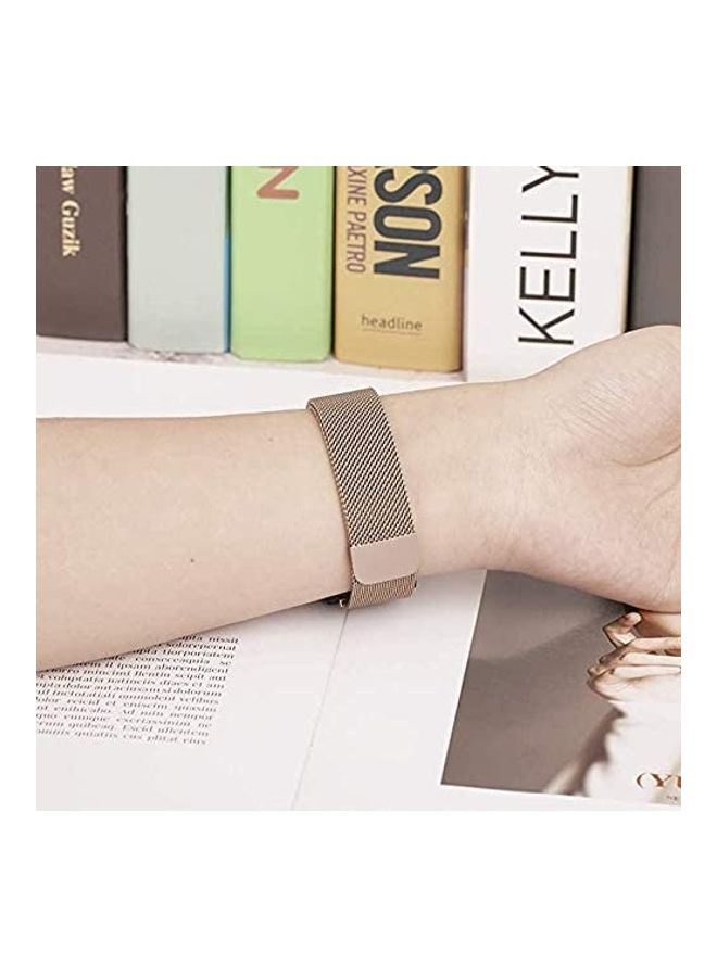 Generic - 16mm, Milanese Loop Magnetic Stainless Steel Replacement Wrist Strap Bracelet Watch Band for Huawei B6 Rose Gold - Image 1