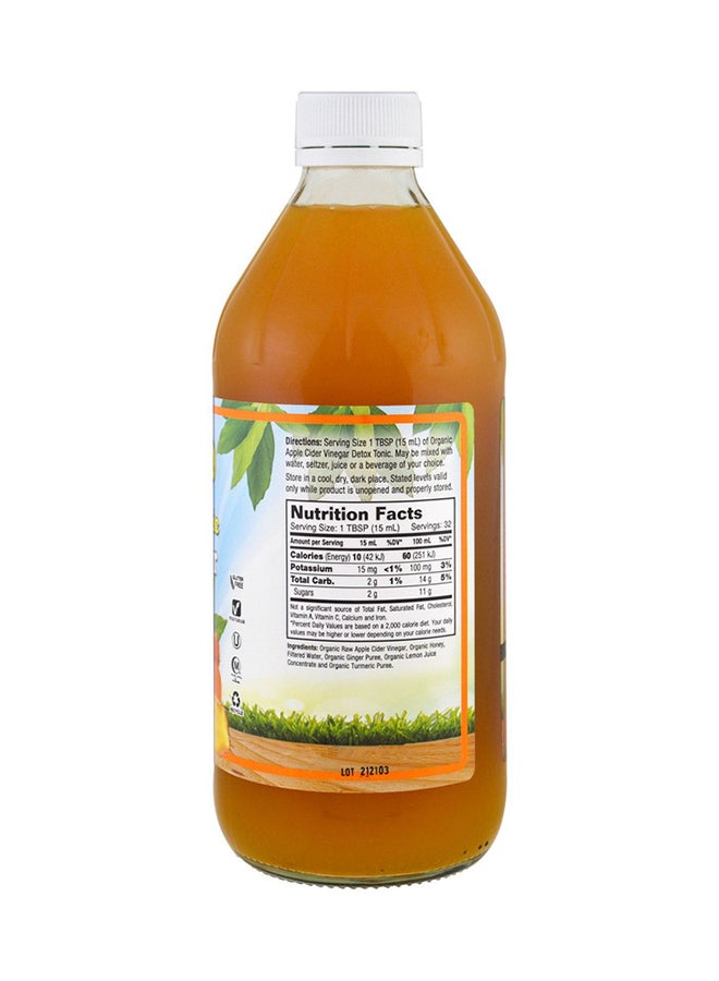 Dynamic Health - Organic Apple Cider Vinegar Detox Tonic 473 Ml - Image 1
