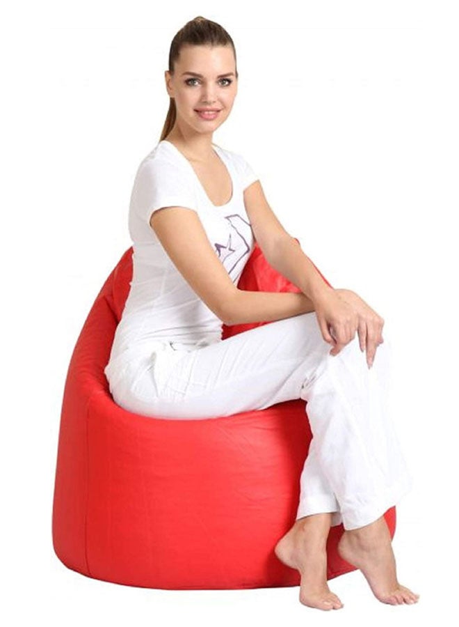 Comfy Large Style PVC Bean Bag Red 80x60cm - Image 1