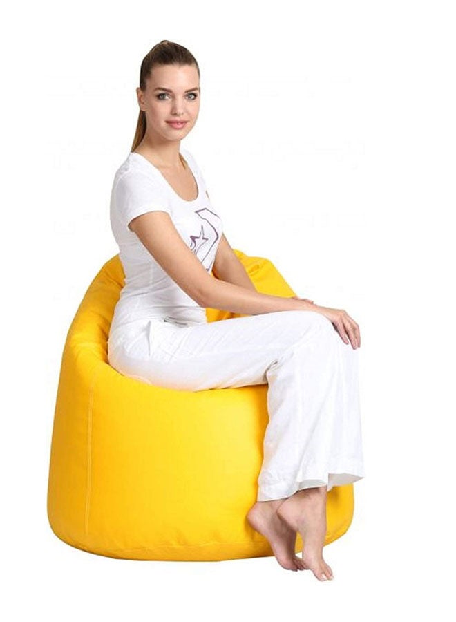 Solid Multi-Purpose Bean Bag With Polystyrene Filling Yellow 80x80x50cm