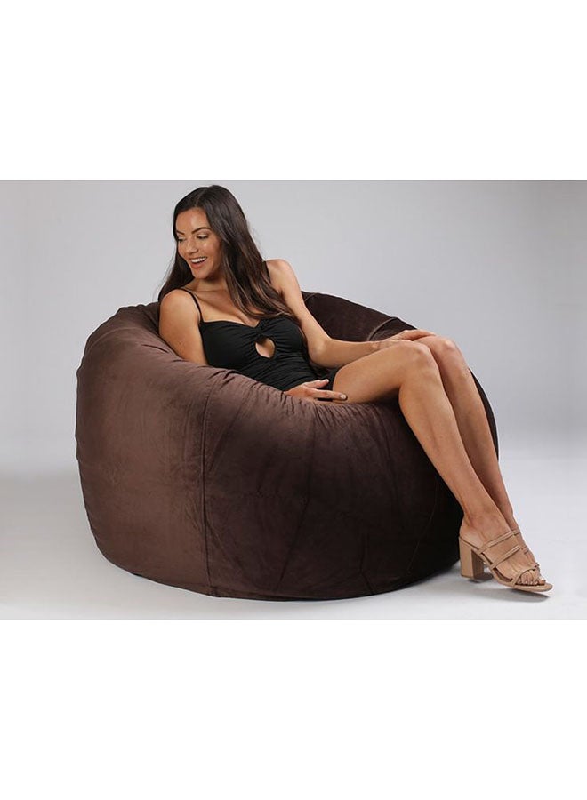 Comfy - Suede Bean Bag Coffee Brown 80x80x50centimeter - Image 1