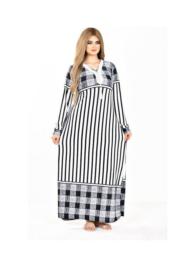 Caesar - Causal V-Neck Long Sleeve Jalabiya Multicolour - Image 1